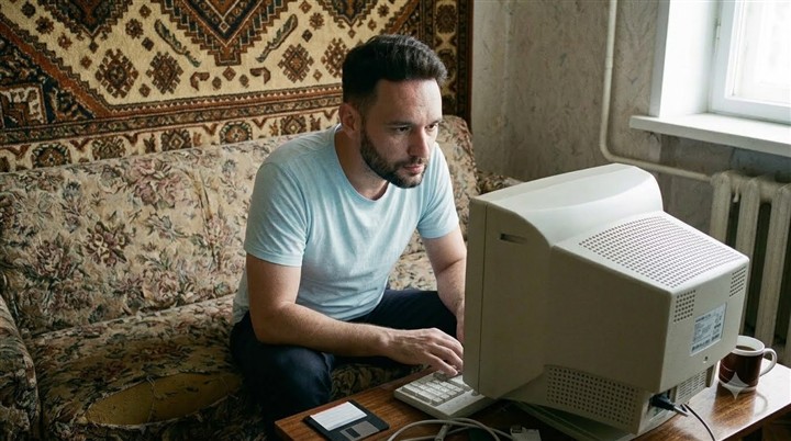 Евгений Зиннер за работой